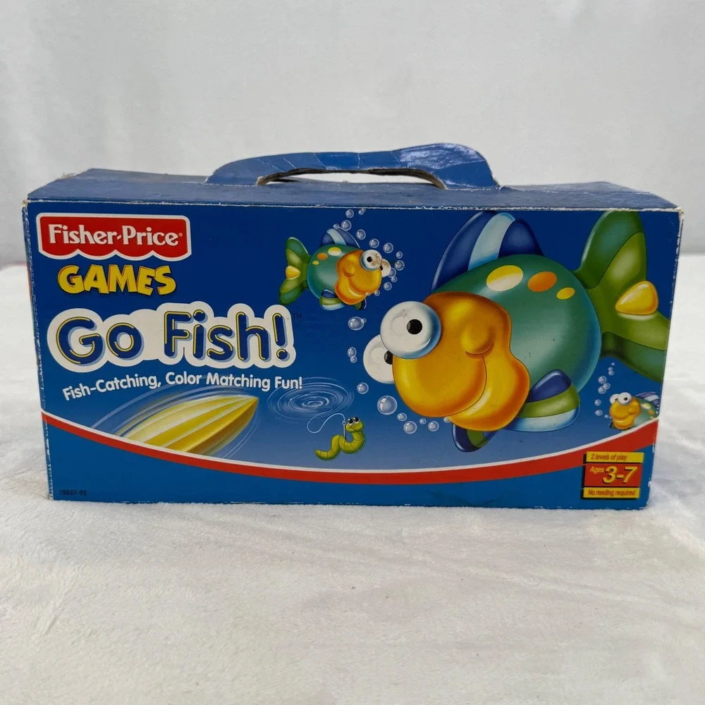 Fisher-Price Y2K Go Fish Kids Game Ages 3-7 Complete set! Vintage 2000 Mattel